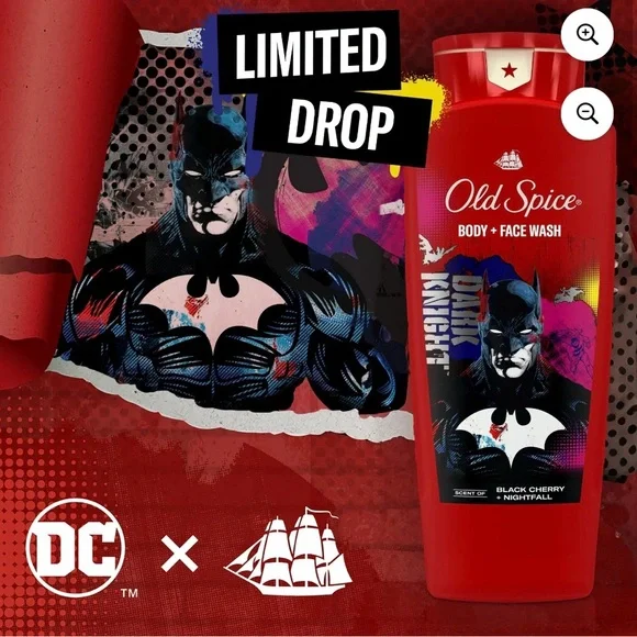 Old Spice Bat Men’s Body Wash Black Cherry and Nightfall Scent 24 oz. - Picture 6 of 7